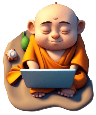 Monk Images With Laptop